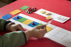 Photograph of therapeutic exercises for children with autism.